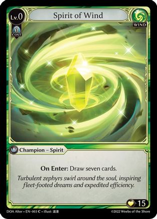 Spirit of Wind (003) - Dawn of Ashes Alter Edition