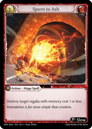 Spurn to Ash (155) - Dawn of Ashes Alter Edition