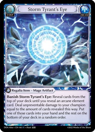 Storm Tyrant's Eye (061) - Dawn of Ashes Alter Edition Foil