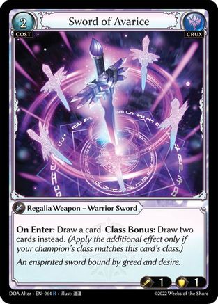 Sword of Avarice (064) - Dawn of Ashes Alter Edition