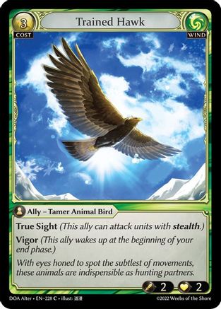 Trained Hawk (228) - Dawn of Ashes Alter Edition Foil