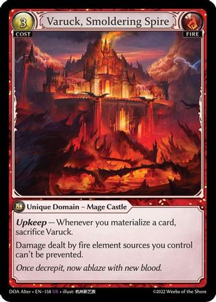 Varuck, Smoldering Spire (158) - Dawn of Ashes Alter Edition Foil