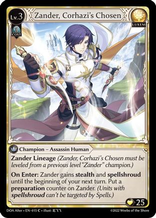 Zander, Corhazi's Chosen (015) - Dawn of Ashes Alter Edition