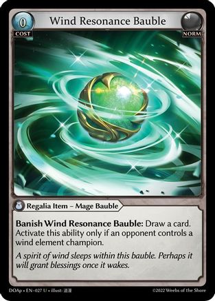 Wind Resonance Bauble (027) - Dawn of Ashes Prelude