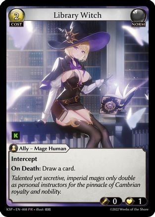 Library Witch (008) - Kickstarter Promotional Cards Foil