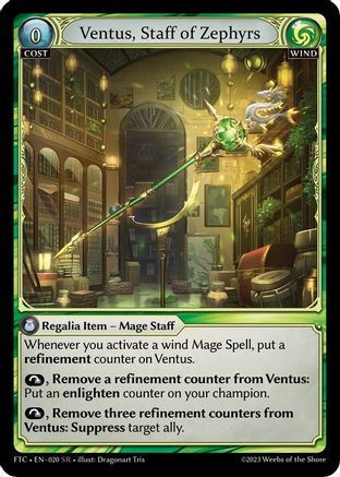 Ventus, Staff of Zephyrs (020) - Fractured Crown Foil