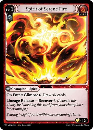 Spirit of Serene Fire (001) - Fractured Crown Foil