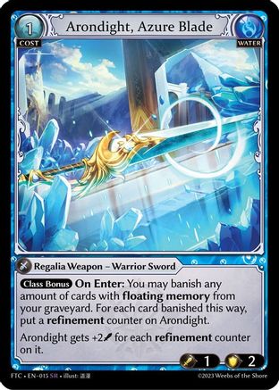 Arondight, Azure Blade (015) - Fractured Crown Foil