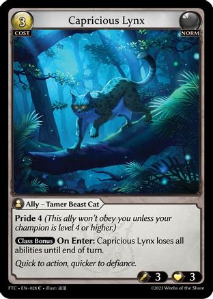 Capricious Lynx (028) - Fractured Crown Foil