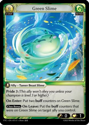 Green Slime (075) - Fractured Crown Foil