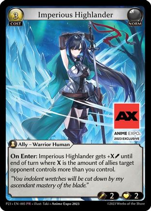 Imperious Highlander (005) - Promotional Cards