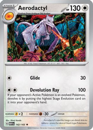 Aerodactyl 142 - SV Scarlet & Violet 151 Reverse Holofoil