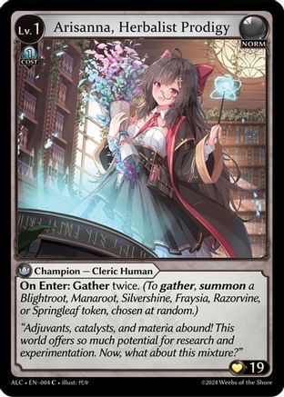 Arisanna, Herbalist Prodigy (004) - Alchemical Revolution Foil