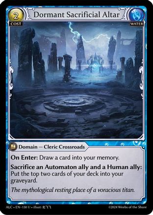 Dormant Sacrificial Altar (130) - Alchemical Revolution Foil