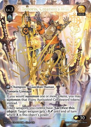 Tonoris, Creation's Will (CSR) (ALC1E) (014) - Alchemical Revolution Foil