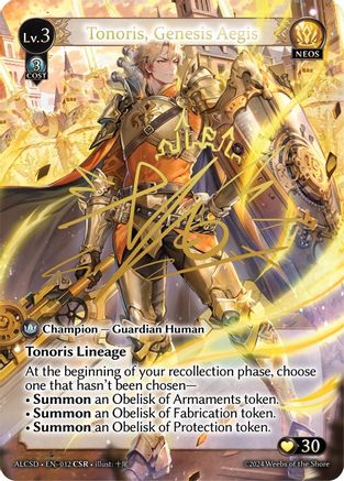 Tonoris, Genesis Aegis (CSR) (012) - Alchemical Revolution Starter Decks