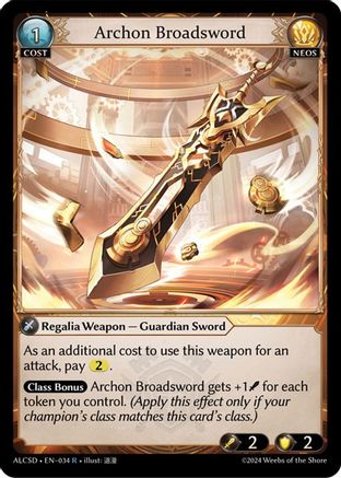 Archon Broadsword (034) - Alchemical Revolution Starter Decks