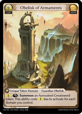 Obelisk of Armaments (098) - Alchemical Revolution Starter Decks