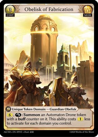 Obelisk of Fabrication (099) - Alchemical Revolution Starter Decks