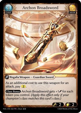 Archon Broadsword (022) - Promotional Cards