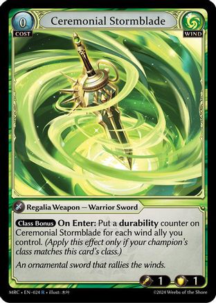 Ceremonial Stormblade (024) - Mercurial Heart Foil