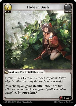 Hide in Bush (054) - Mercurial Heart