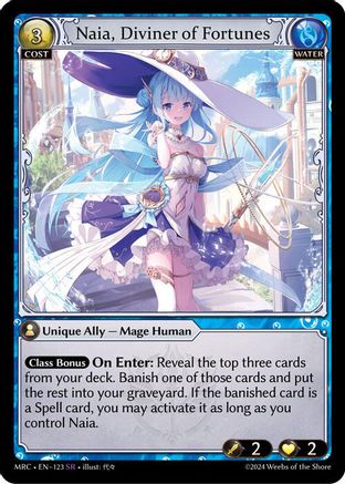 Naia, Diviner of Fortunes (123) - Mercurial Heart Foil