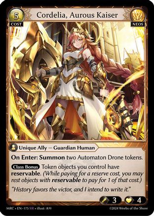 Cordelia, Aurous Kaiser (175) - Mercurial Heart Foil