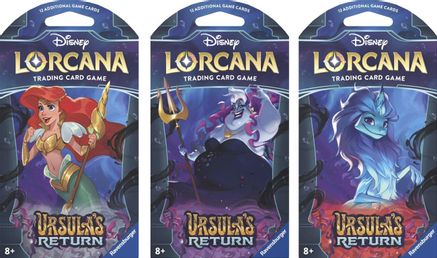 Disney Lorcana: Ursula's Return Sleeved Booster Pack Art Bundle [Set of 3]