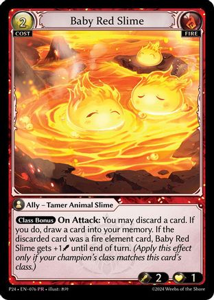 Baby Red Slime (076) - Promotional Cards