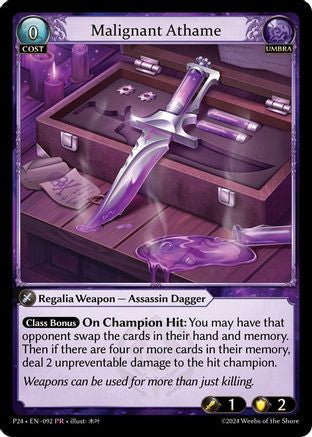Malignant Athame (092) - Promotional Cards Foil