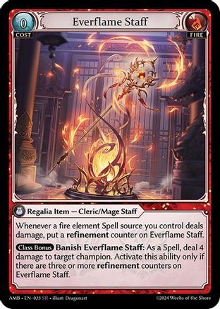 Everflame Staff (023) - Mortal Ambition Foil