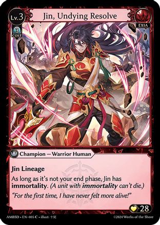 Jin, Undying Resolve (005) - Mortal Ambition Starter Decks