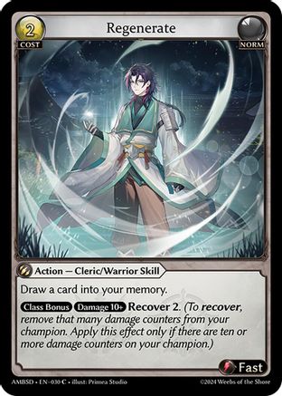 Regenerate (030) - Mortal Ambition Starter Decks