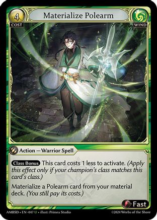 Materialize Polearm (047) - Mortal Ambition Starter Decks