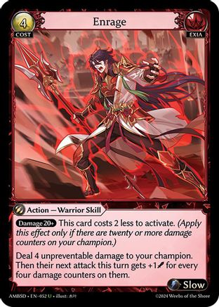 Enrage (052) - Mortal Ambition Starter Decks