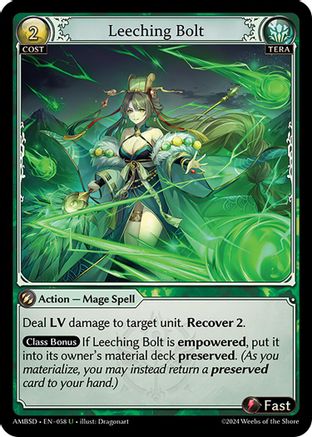 Leeching Bolt (058) - Mortal Ambition Starter Decks