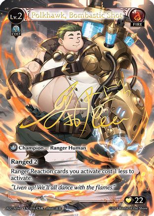 Polkhawk, Bombastic Shot (CSR) (016) - Alchemical Revolution Alter Edition Foil