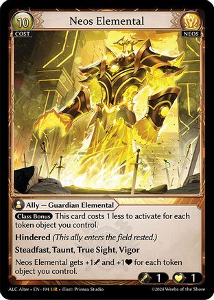 Neos Elemental (194) - Alchemical Revolution Alter Edition Foil
