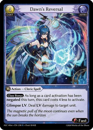 Dawn's Reversal (218) - Alchemical Revolution Alter Edition