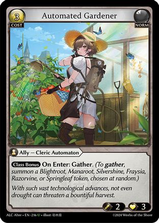 Automated Gardener (216) - Alchemical Revolution Alter Edition