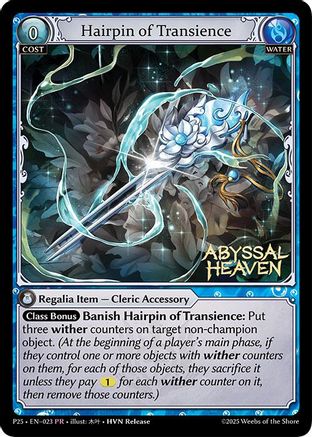 Hairpin of Transience (023) - Promotional Cards Foil