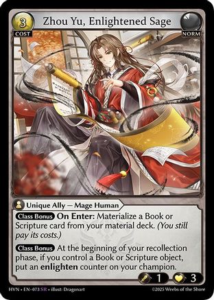 Zhou Yu, Enlightened Sage (073) - Abyssal Heaven Foil