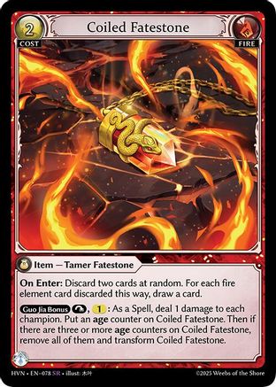 Coiled Fatestone // Serpentine Judicator (078) - Abyssal Heaven Foil