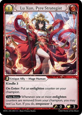 Lu Xun, Pyre Strategist (093) - Abyssal Heaven Foil