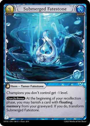 Submerged Fatestone // Commanding Sea Titan (140) - Abyssal Heaven Foil