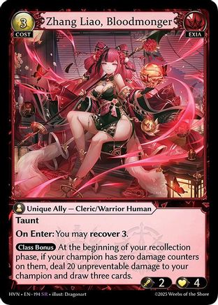 Zhang Liao, Bloodmonger (194) - Abyssal Heaven