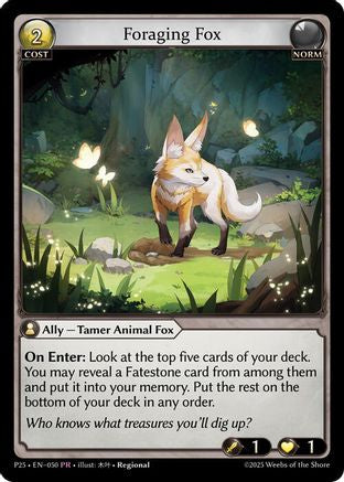 Foraging Fox (050) - Promotional Cards Foil