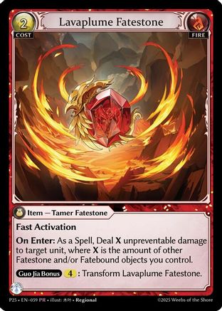 Lavaplume Fatestone // Firebird Trailblazer (059) - Promotional Cards Foil