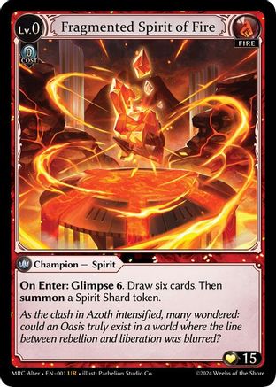 Fragmented Spirit of Fire (1) - Mercurial Heart Alter Edition Foil